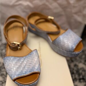 Santani Chic Blue and Tan Espadrilles
